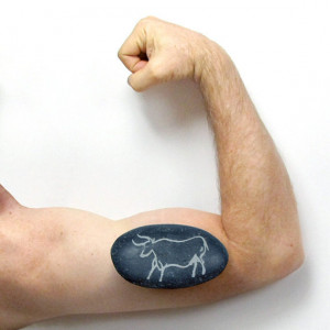 Gifts for Him-Engraved Bull-Stone River Rock Art, Aurochs, Lascaux ...