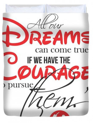 Walt Disney quote typography Duvet Cover by Lab No 4 - The Quotography ...