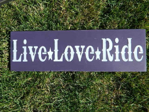 Love Ride with Stars Western Wood Sign Cowgirl Cowboy Sayings Home ...