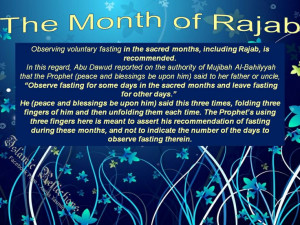Month of Rajab starting 1st May 2014