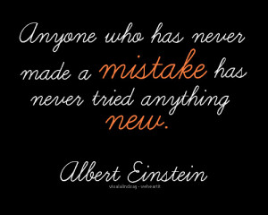 albert einstein, einstein, mistake, quote