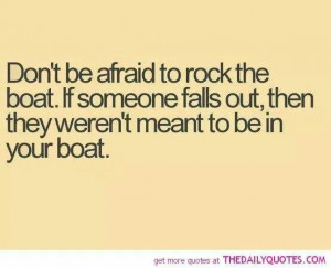 Rock the boat...