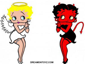 Betty Boop angel and devil wallpaper