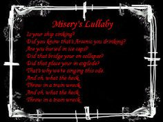 Misery's Lullaby, Ruby Gloom - they put your instead of you're but ...