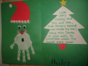 Handprint Santa w/ Poem