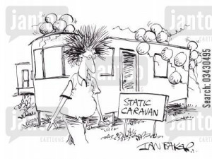 static electricity cartoon humor: Static caravan.