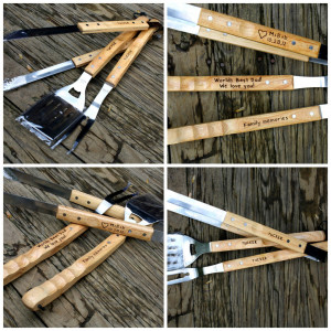 Personalized Grill tool set - Engraved BBQ Tools - Fathers Day Gift ...
