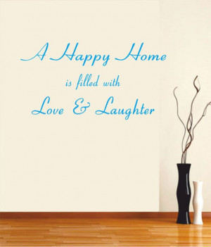 Decals - myRitzy A Happy Home Living Room Wall Quotes-Wall Decals