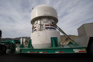Nuclear Waste Container coming out of Nevada Test Site on public roads ...