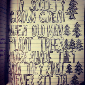 Awesome quote about trees.