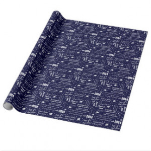 Graduation Quotes Navy Blue Gift Wrap