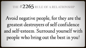 Avoid negative people