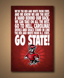 NC State WOLFPACK lutte chanson Pos ter - personnalisable ** ...