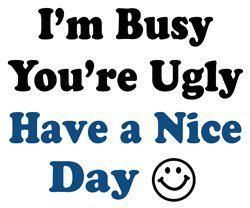Im Busy Your Ugly