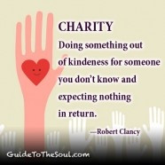 ... kindness for someone you don't know and expecting nothing in return