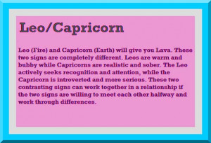 Leo and Capricorn Love Compatibility