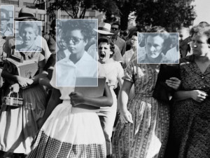 Elizabeth Eckford making her way to Little Rock Central High School on ...
