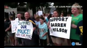 Support spreads for officer in Ferguson shooting