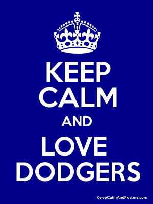 Keep Calm and LOVE DODGERS Poster