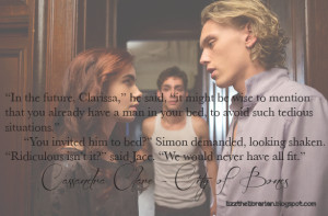 Lizz the Librarian: City of Bones Quotes with Jace, Clary, and Simon