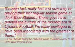 Paul Rhoads during his midweek press conference prior to the 2012 West ...