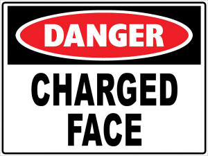 Danger Face Shield Sign