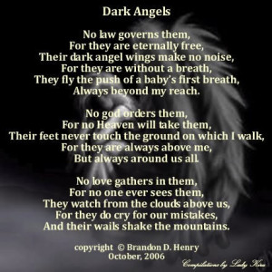 dark angels poem