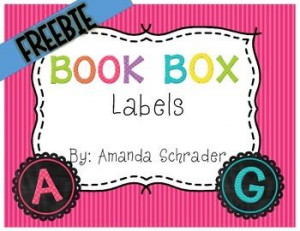 BACK TO SCHOOL FREEBIE- Chalkboard Book Box Labels! Schools Freebies ...