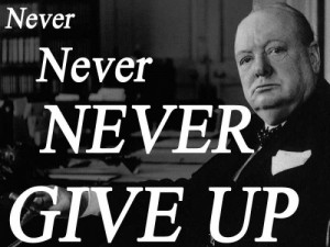 Never Give Up Winston Churchill
