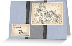 ... Biker Congratulations Wedding Card For The Bride And GroomThe Bride