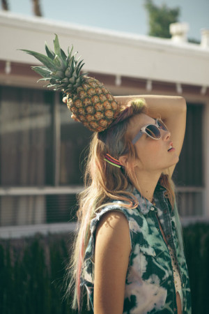 pretty girl cute hipster indie Grunge Clothes pineapple jacket