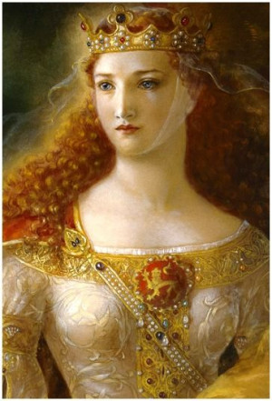 very pretty Victorian Romantic (?) painting of Eleanor of Aquitaine ...