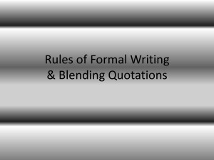 Rules of Formal Writing Quote