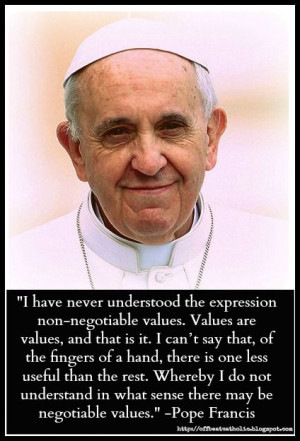 Pope Francis talks about moral relativism... like a boss!