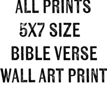 5x7 Bible verse wall art print