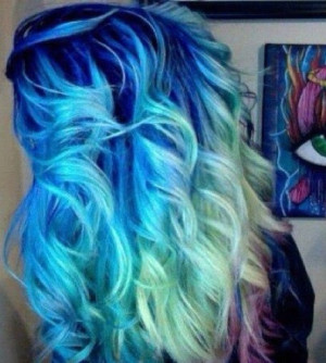 light blue hair tumblr heart