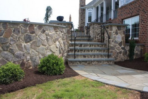 retaining wall stairs walkways