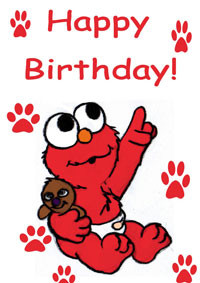 Birthday Elmo Card
