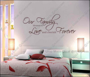 Our Family Love Forever Quote Home Decoration Removable Wall Decal ...