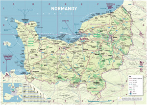 MAP FRANCE NORMANDY AREA buzzquotes.com