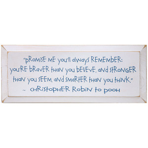... FOR Christopher Robin Quote Plaque 