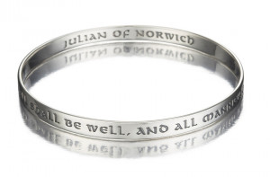 Julian of Norwich Bangle - All Shall Be Well Quote in Sterling Silver