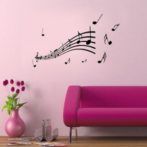 music piano musical instrument child real wall stickers- Say Quote ...