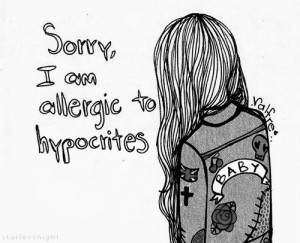 ... cool, cute, frase, frases, girl, hypocrites, punk, quote, rock, sorry
