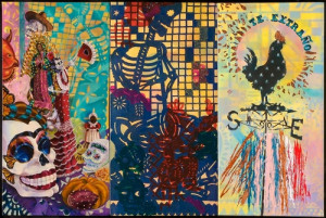 Miss You / Te Extraño 2010, triptych, oil on canvas, mixed media ...