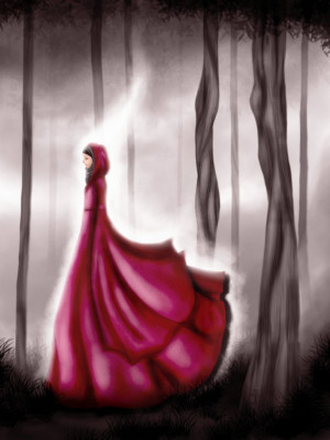 Hijabi in Wonderland Red Dress