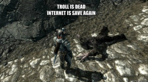 skyrim troll troll is dead internet is save again