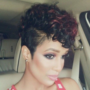 Curly Pixie Cut with Mohawk