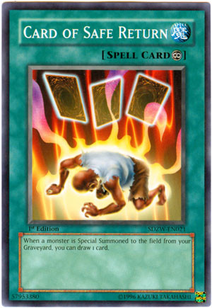 Yugioh Zombie World Starter Deck SDZW-EN021 Card of Safe Return