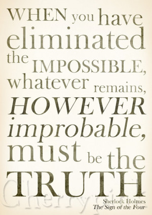 Sherlock Holmes Quote. a shrlock typography print featuring a great ...